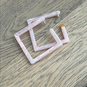 Cult Gaia Pink Geometric Hoop Earrings
